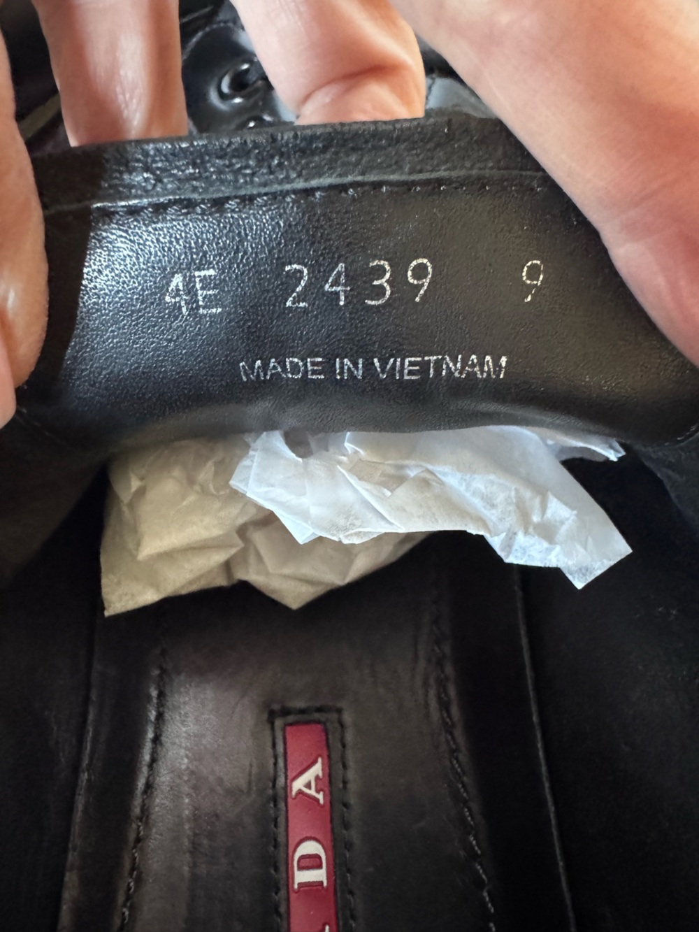 Prada 4E2439 Men’s Black Leather Low-Top Sneakers US 9 | Box & Dust Bag | VGUC - Picture 6 of 16